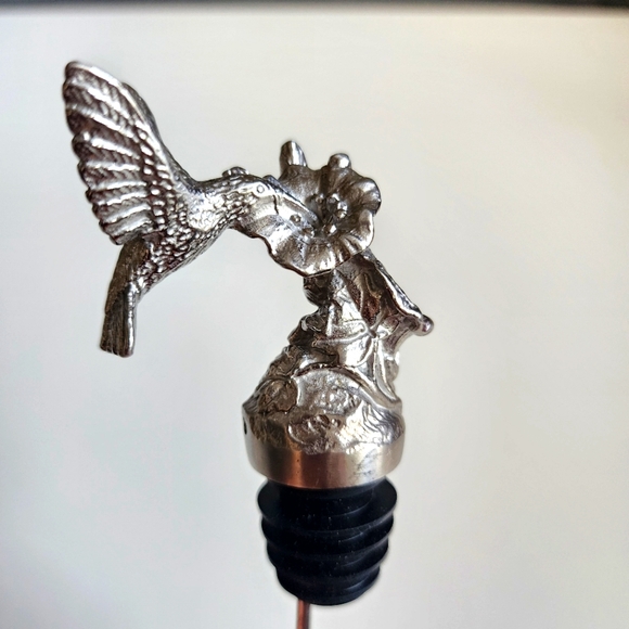 Frank Lloyd Wright Silver Hummingbird Bottle Stopper - Picture 1 of 7